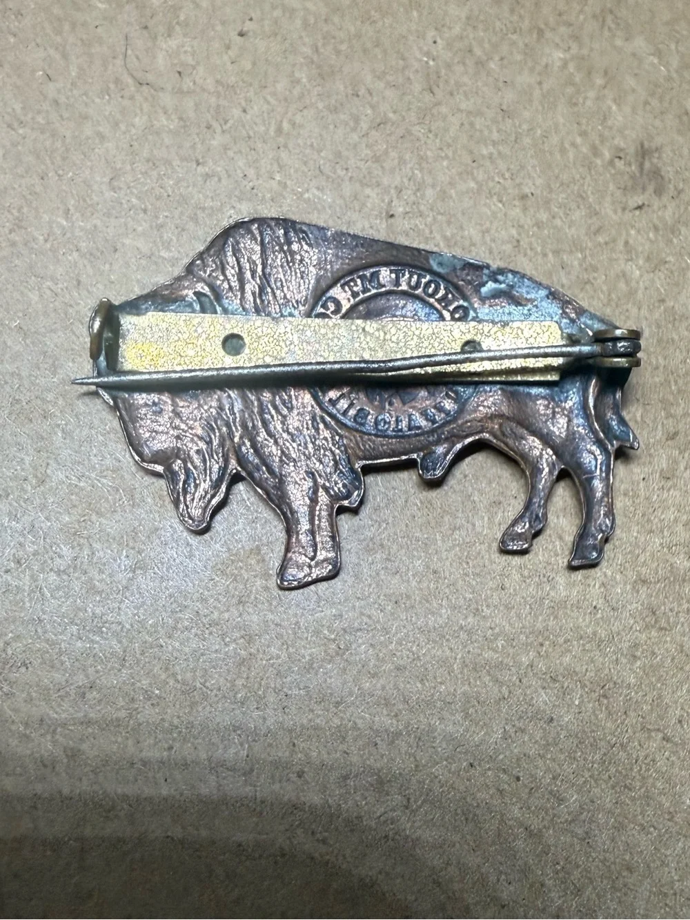 Vintage Buffalo Bill Lookout Mountain Colorado Buffalo Brooch Pin